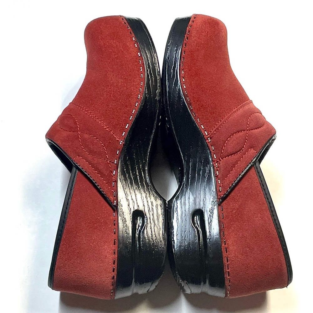 Lands’ End Women’s Suede Slip On Clogs Mules 406614 Size 8B